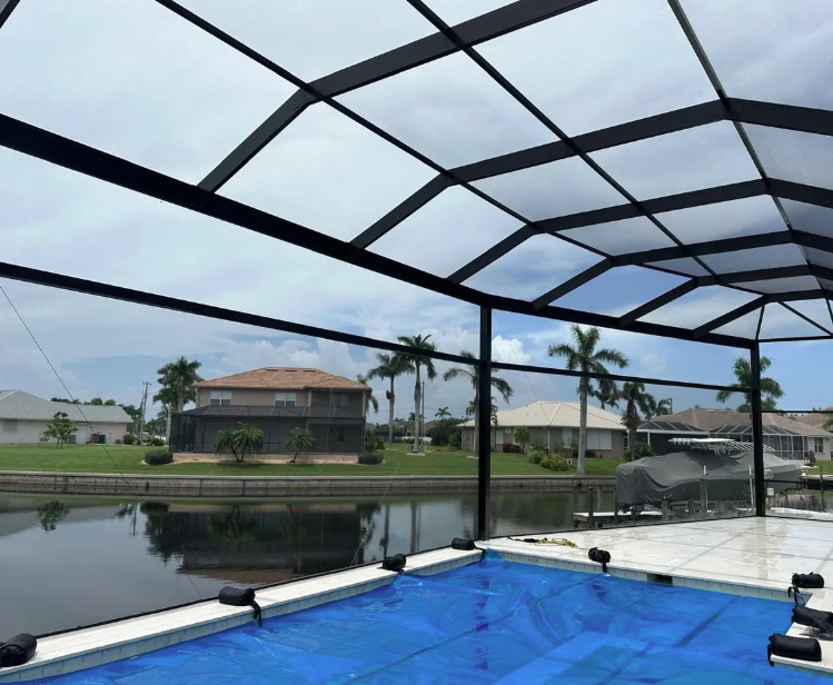 Piscina en cemento de hormigon